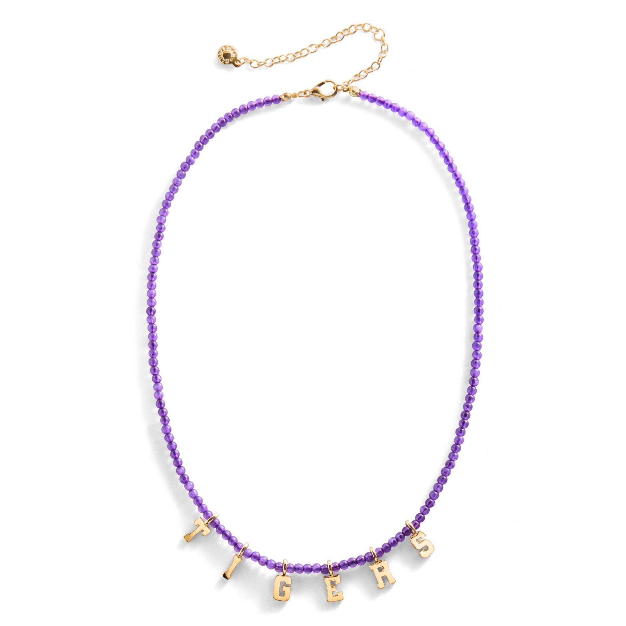 BaubleBar LSU Tigers Semi-Precious Beaded Necklace