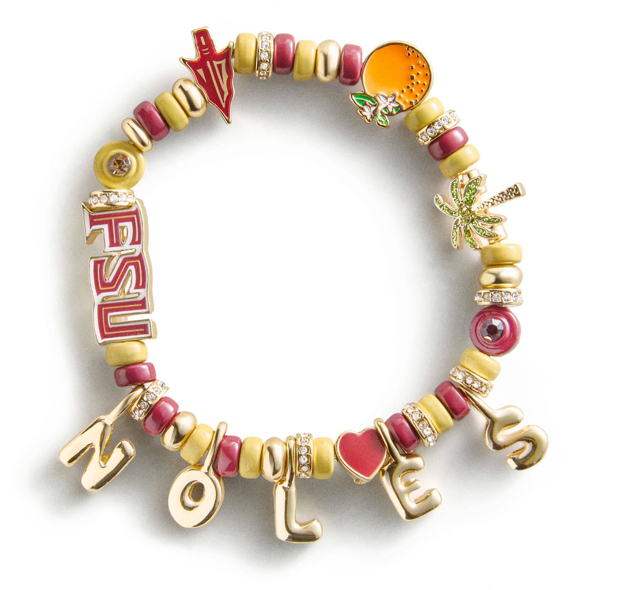 Florida State University Beaded Charm Bracelet - Florida State University