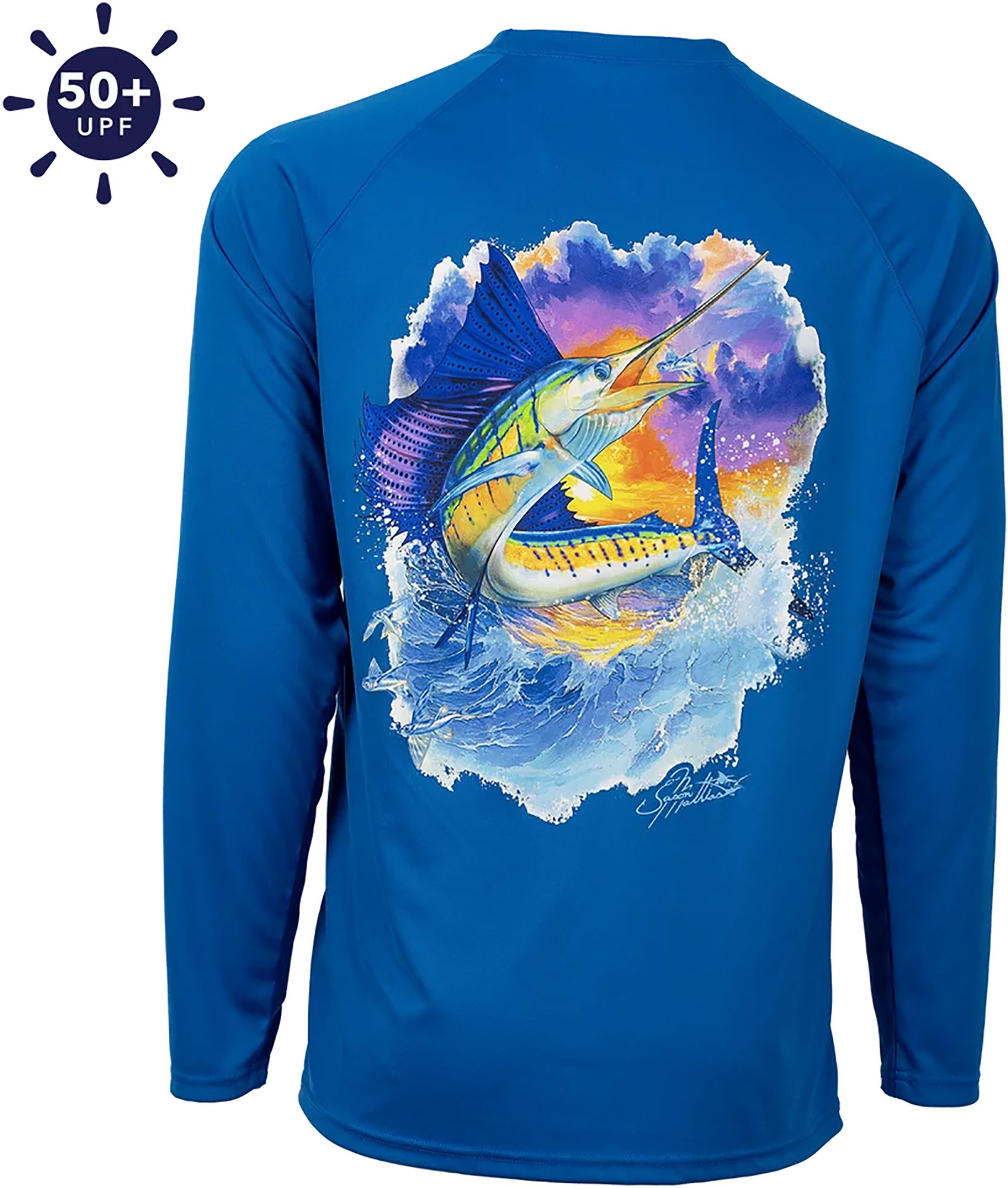Bimini Bay Outfitters Hook 'M Salfish Performance Long Sleeve Shirt