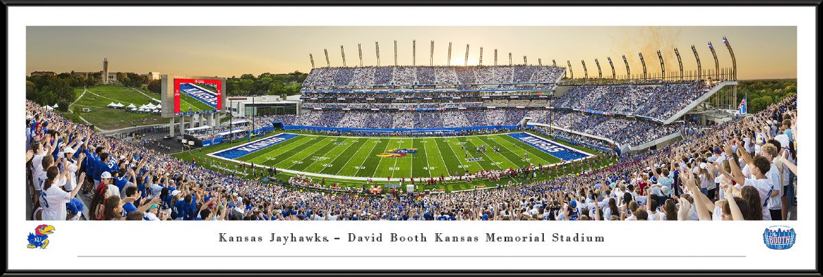 Blakeway Panoramas Kansas Football Panoramic Wall Art Standard Frame