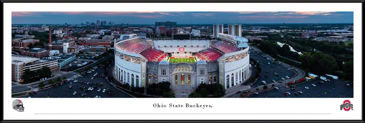 Blakeway Panoramas Ohio State Football Panoramic Wall Art Standard Frame