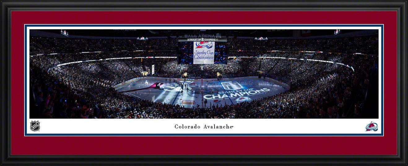 Blakeway Panoramas Colorado Avalanche Double Mat Panoramic Wall Art Deluxe Frame