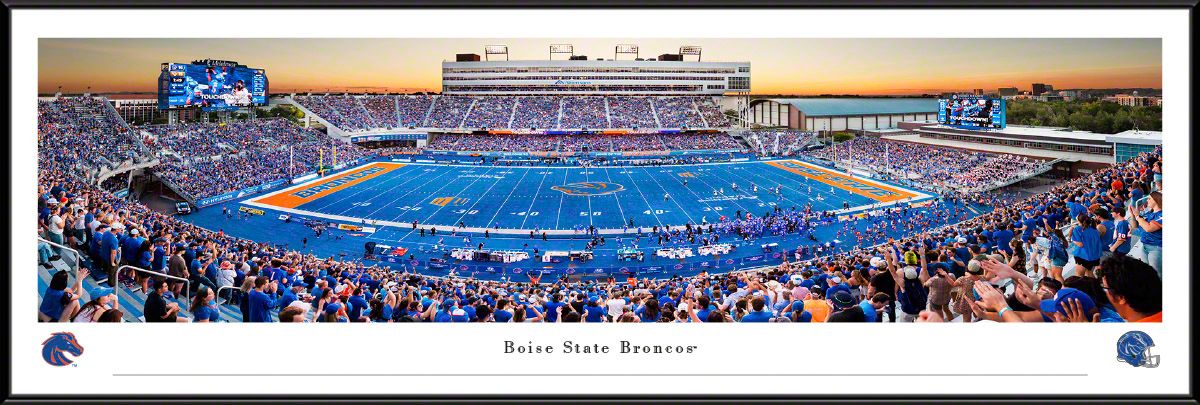 Blakeway Panoramas Boise State Football Panoramic Wall Art Standard Frame