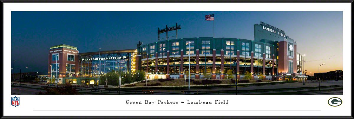 Blakeway Panoramas Green Bay Packers Framed Panoramic Wall Art - Standard Frame