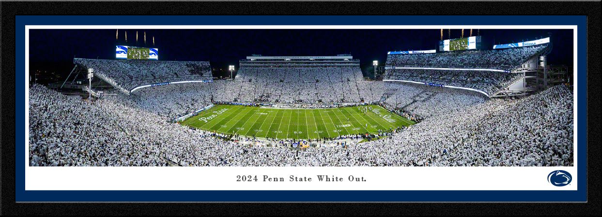 Blakeway Panoramas Penn State Football Panoramic Wall Art Single Mat Frame