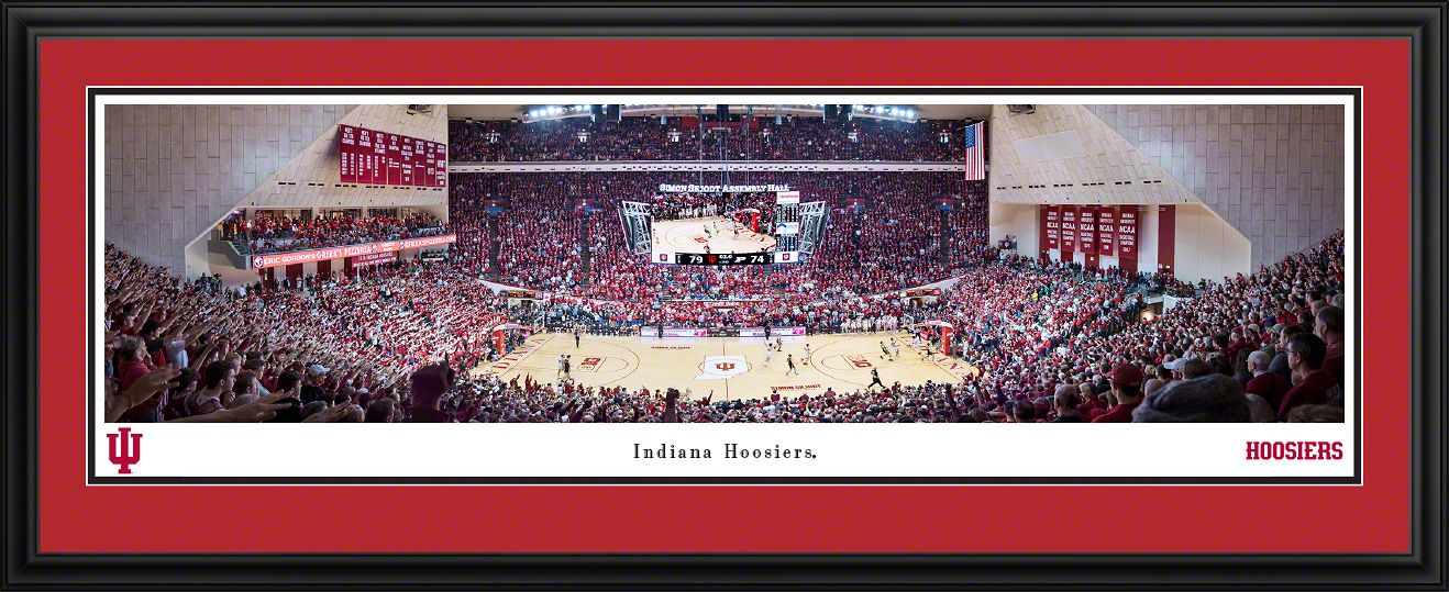 Blakeway Panoramas Indiana Basketball Panoramic Wall Art Double Mat Frame