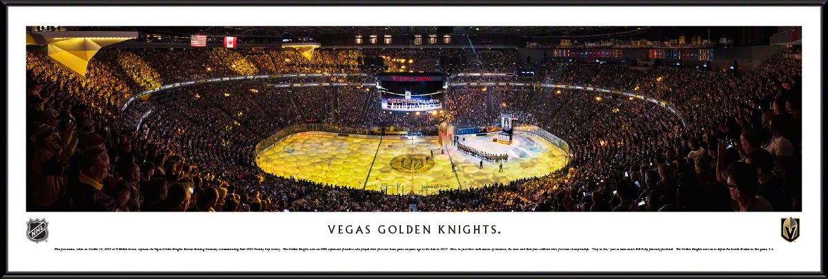 Blakeway Panoramas Vegas Golden Knights Framed Panoramic Wall Art - Standard Frame