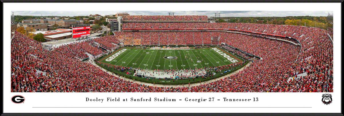 Blakeway Panoramas Georgia Football Panoramic Wall Art Standard Frame