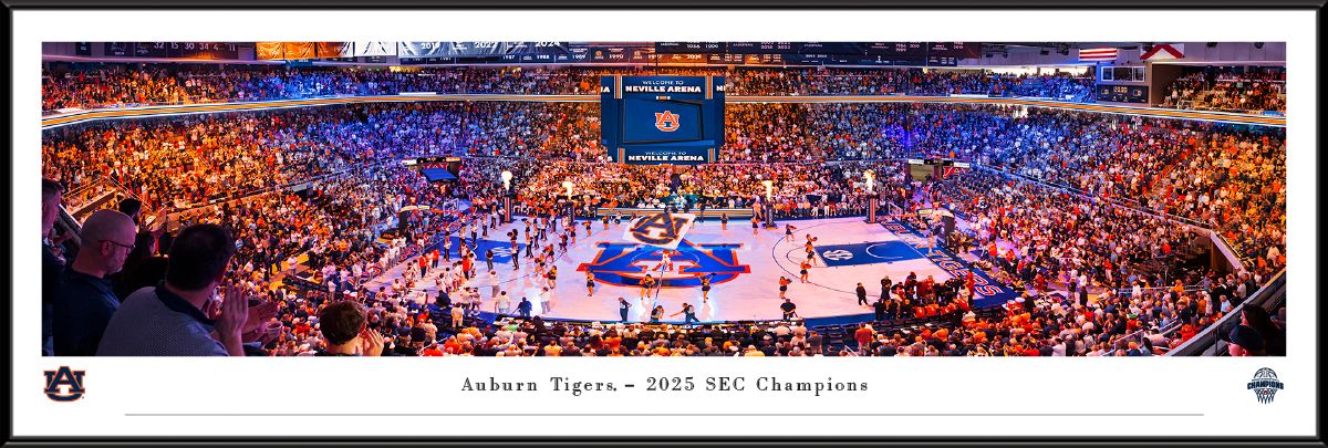 Blakeway Panoramas Auburn Basketball Panoramic Wall Art Standard Frame