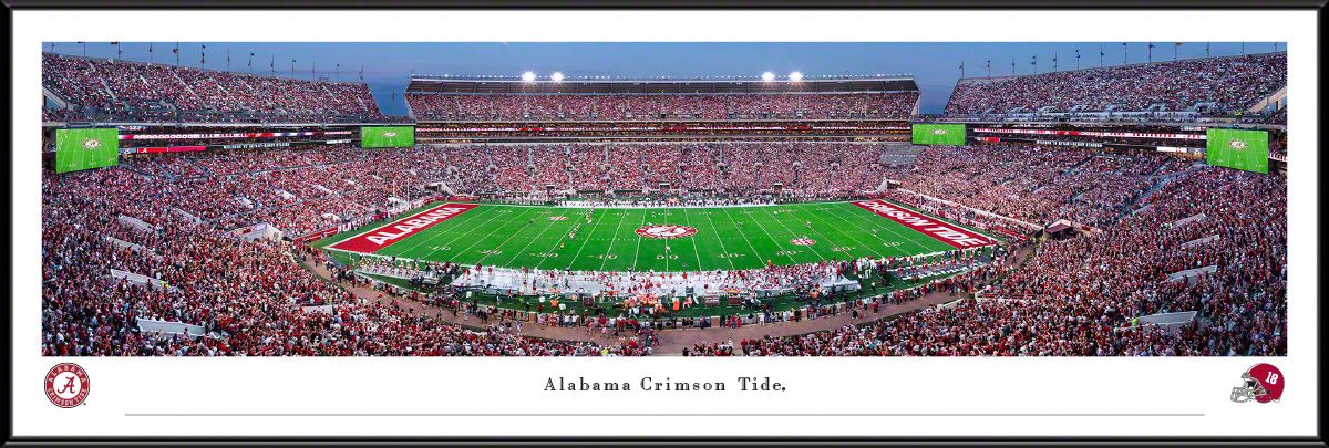 Blakeway Panoramas Alabama Football Panoramic Wall Art Standard Frame