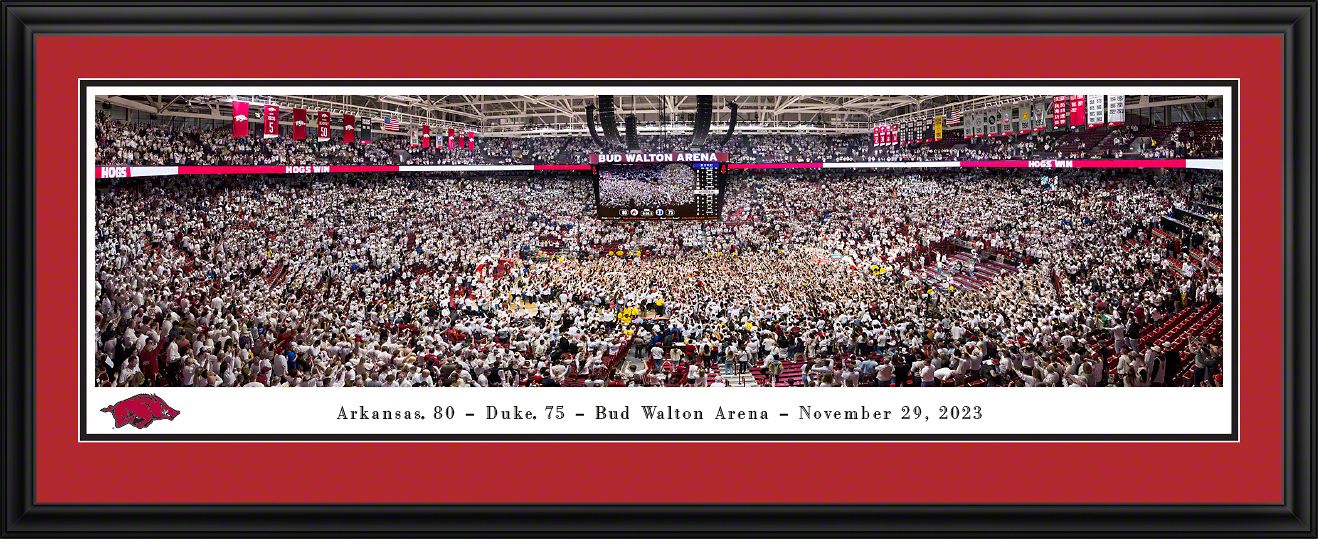 Blakeway Panoramas Arkansas Basketball Panoramic Wall Art Double Mat Frame