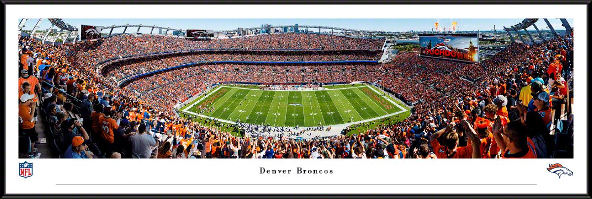 Blakeway Panoramas Denver Broncos Framed Panoramic Wall Art - Standard Frame