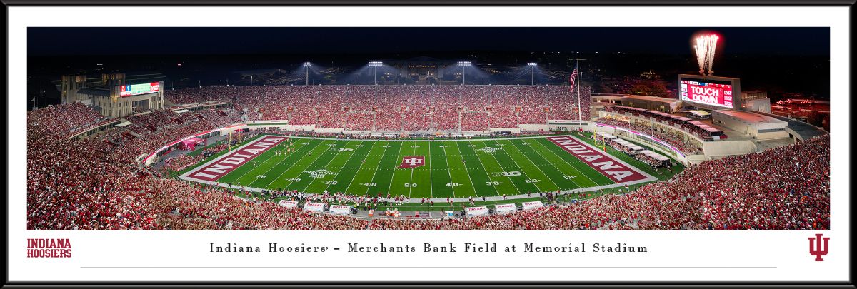 Blakeway Panoramas Indiana Football Panoramic Wall Art Standard Frame