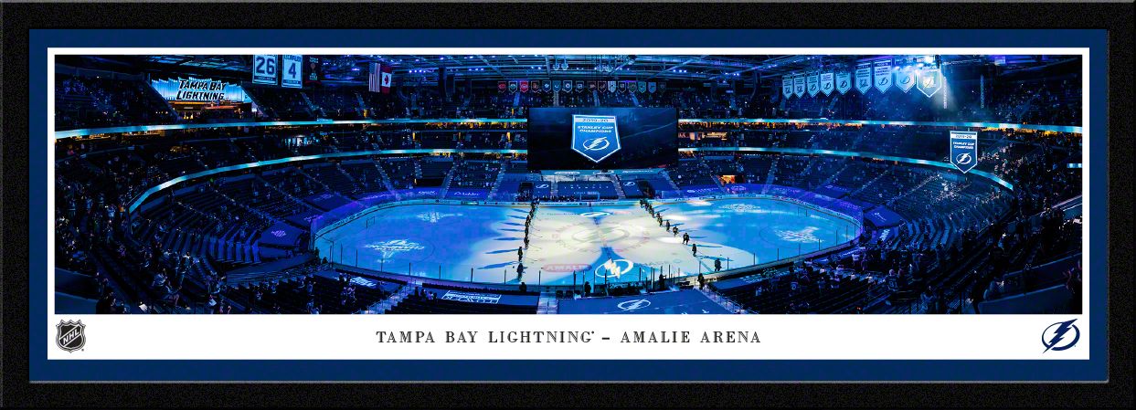 Blakeway Panoramas Tampa Bay Lightning Single Mat Panoramic Wall Art Select Frame