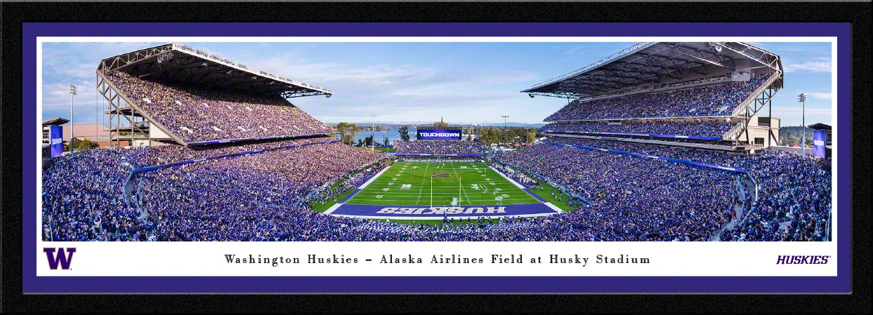Blakeway Panoramas Washington Football Panoramic Wall Art Single Mat Frame