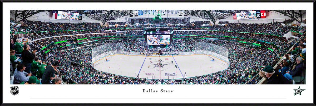Blakeway Panoramas Dallas Stars Framed Panoramic Wall Art - Standard Frame