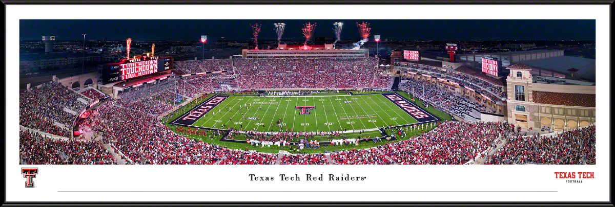 Blakeway Panoramas Texas Tech Football Panoramic Wall Art Standard Frame