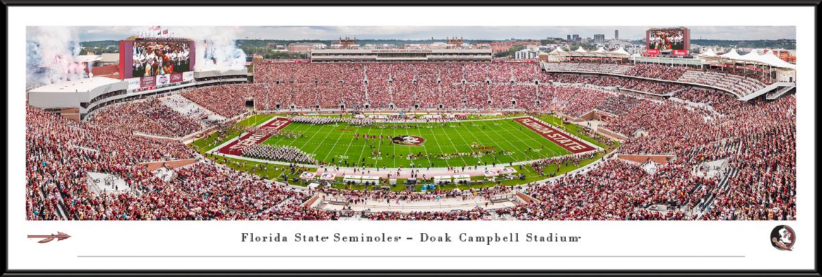 Blakeway Panoramas Florida State Football Panoramic Wall Art Standard Frame