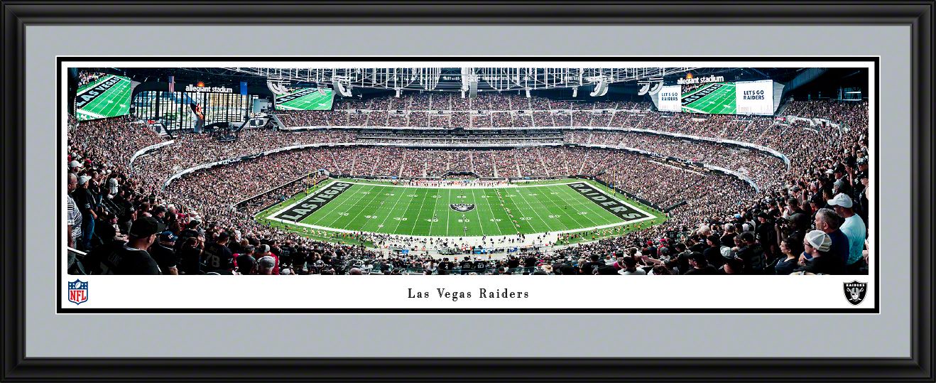 Blakeway Panoramas Las Vegas Raiders Double Mat Panoramic Wall Art Deluxe Frame