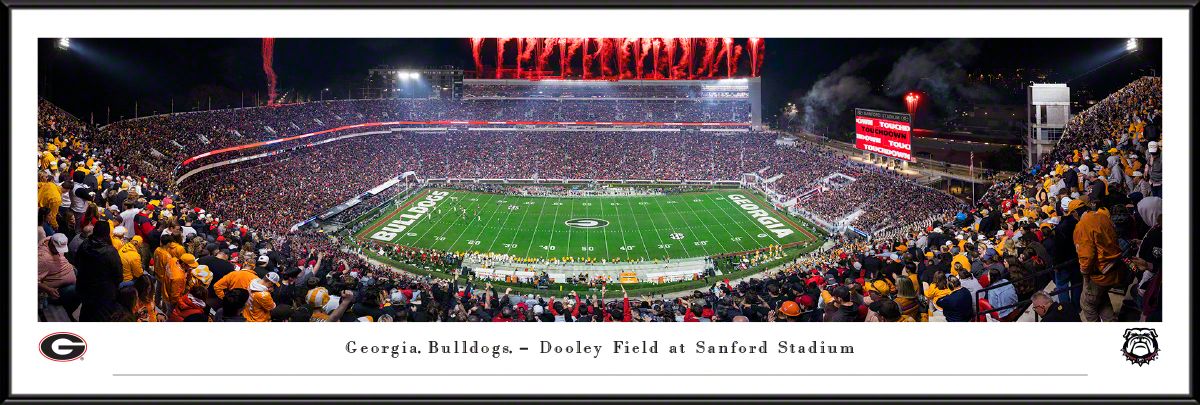 Blakeway Panoramas Georgia Football Panoramic Wall Art Standard Frame