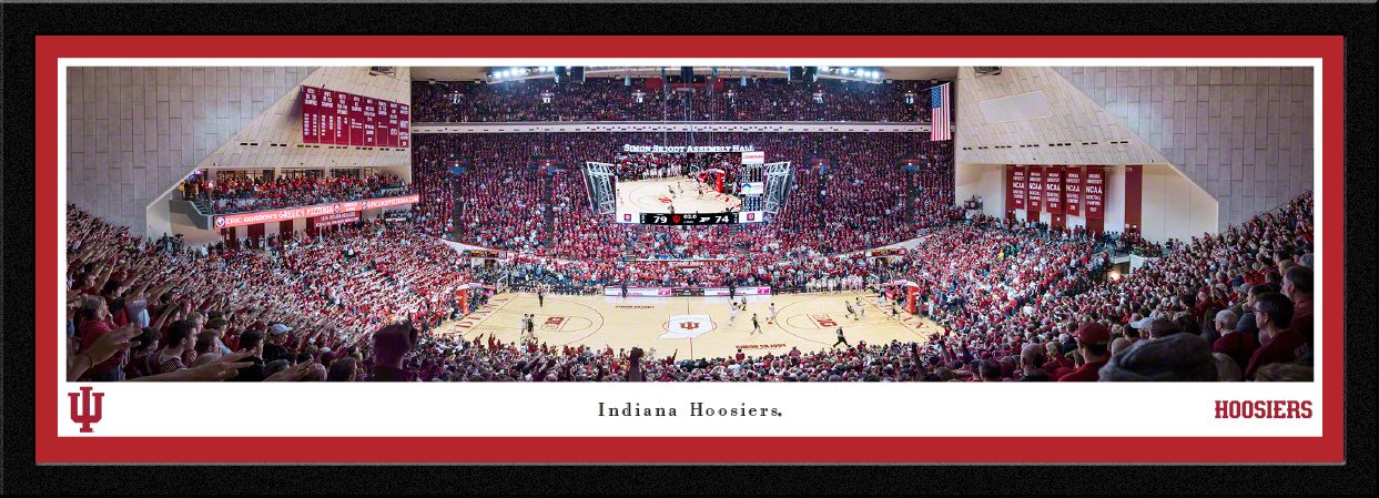 Blakeway Panoramas Indiana Basketball Panoramic Wall Art Single Mat Frame