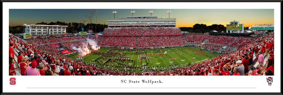 Blakeway Panoramas NC State Football Panoramic Wall Art Standard Frame