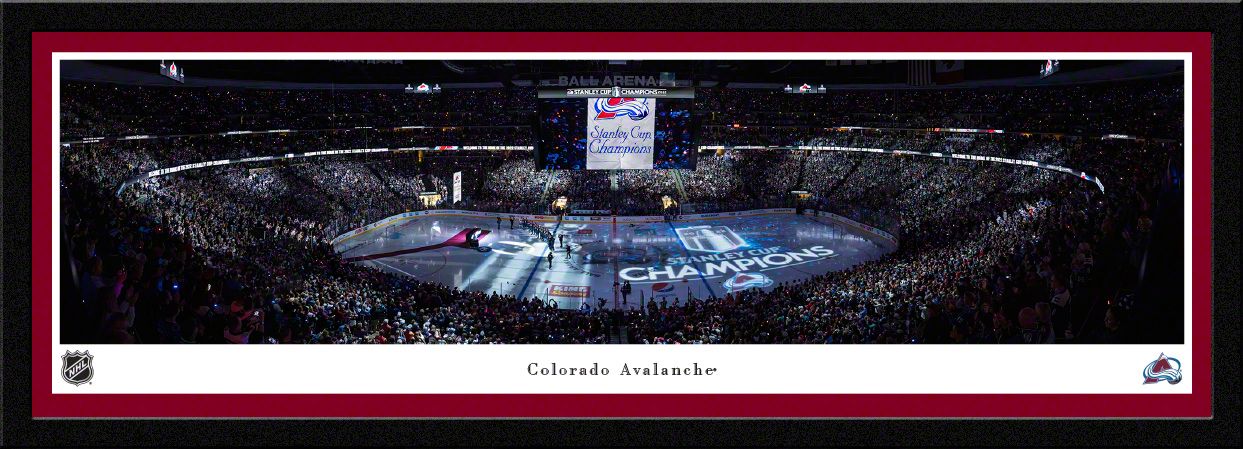Blakeway Panoramas Colorado Avalanche Single Mat Panoramic Wall Art Select Frame