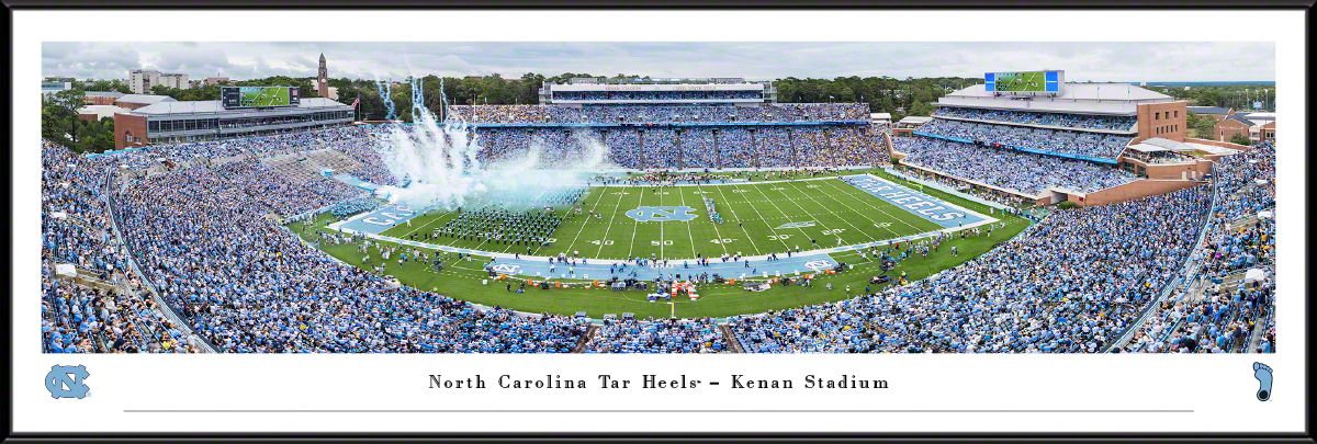 Blakeway Panoramas North Carolina Football Panoramic Wall Art Standard Frame