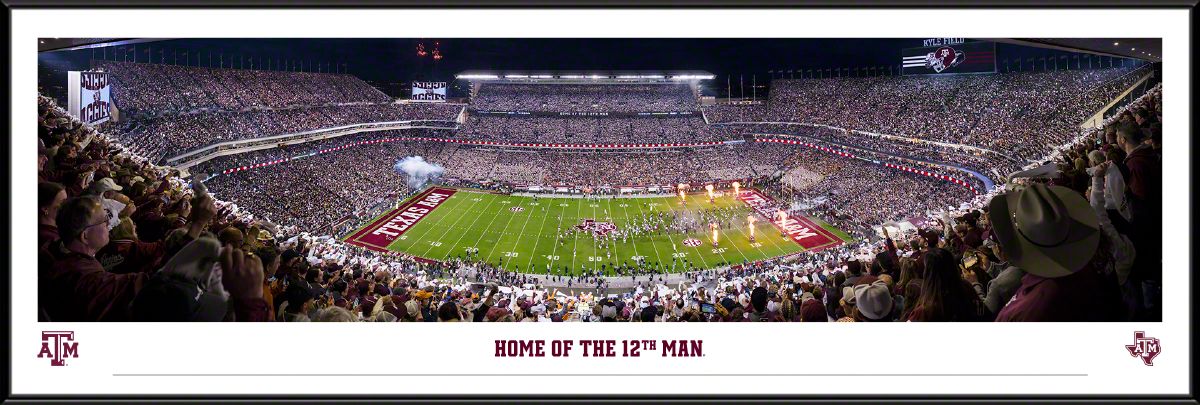 Blakeway Panoramas Texas A&amp;M Football Panoramic Wall Art Standard Frame