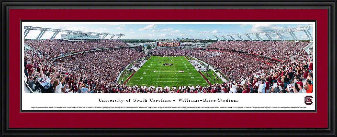Blakeway Panoramas South Carolina Football Panoramic Wall Art Double Mat Frame