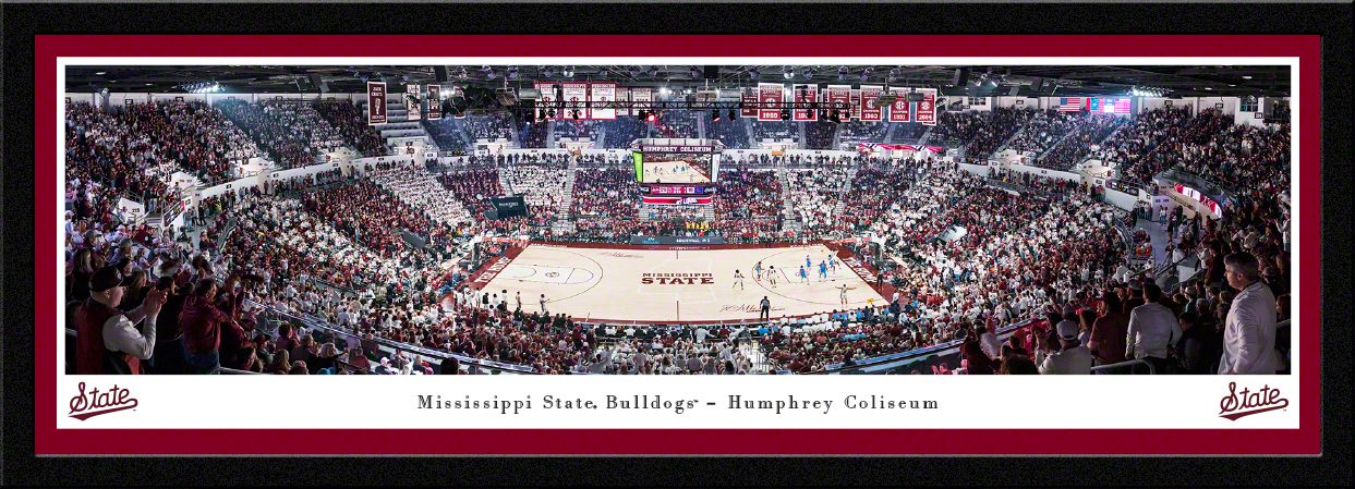 Blakeway Panoramas Mississippi State Basketball Panoramic Wall Art Standard Frame