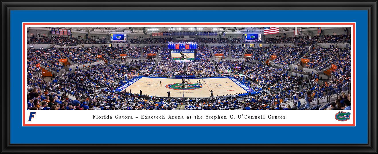 Blakeway Panoramas Florida Basketball Panoramic Wall Art Double Mat Frame