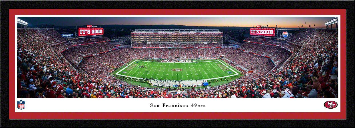 Blakeway Panoramas San Francisco 49ers Single Mat Panoramic Wall Art Select Frame