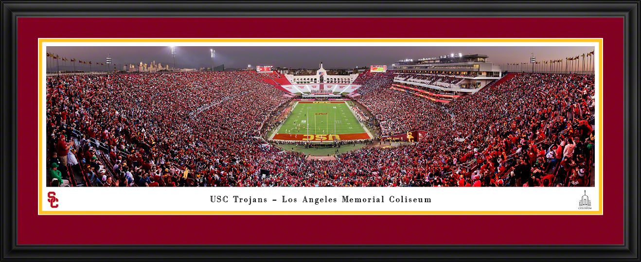 Blakeway Panoramas USC Football Panoramic Wall Art Double Mat Frame