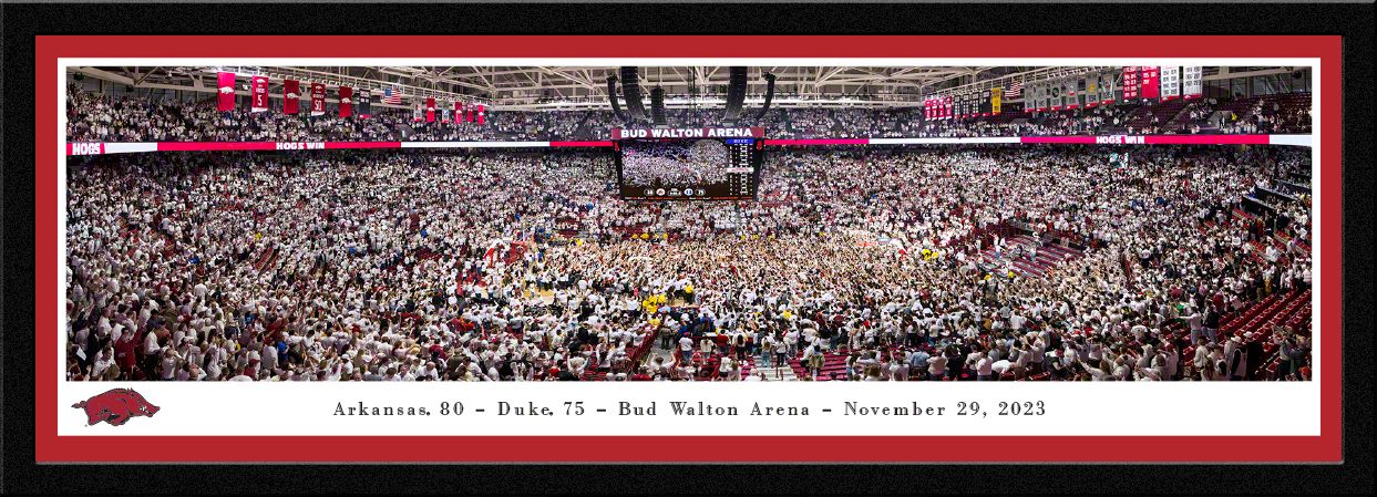 Blakeway Panoramas Arkansas Basketball Panoramic Wall Art Single Mat Frame