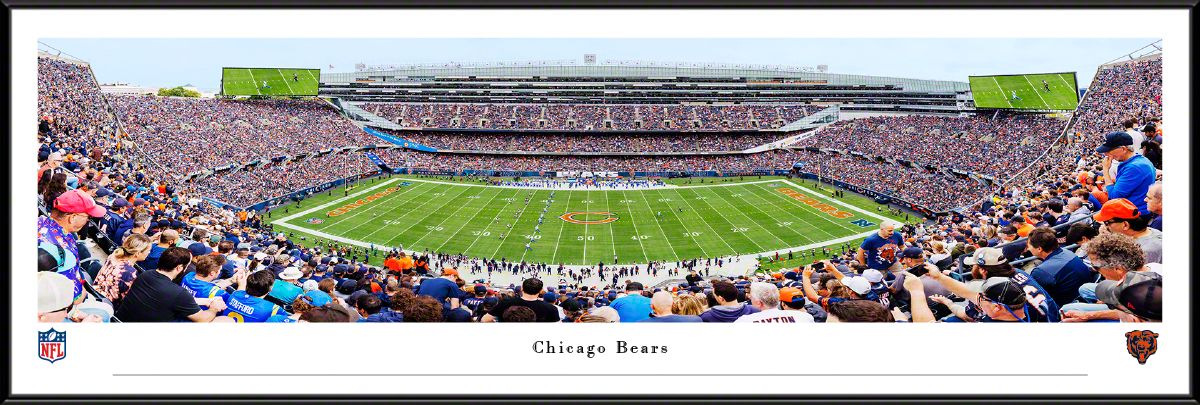Blakeway Panoramas Chicago Bears Framed Panoramic Wall Art - Standard Frame