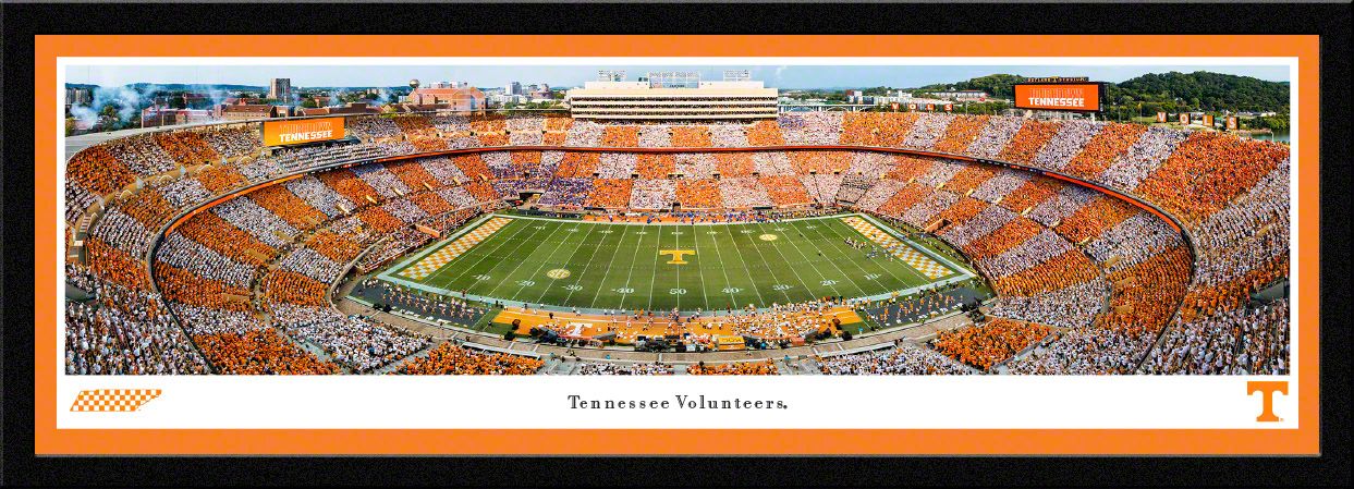 Blakeway Panoramas Tennessee Football Panoramic Wall Art Single Mat Frame