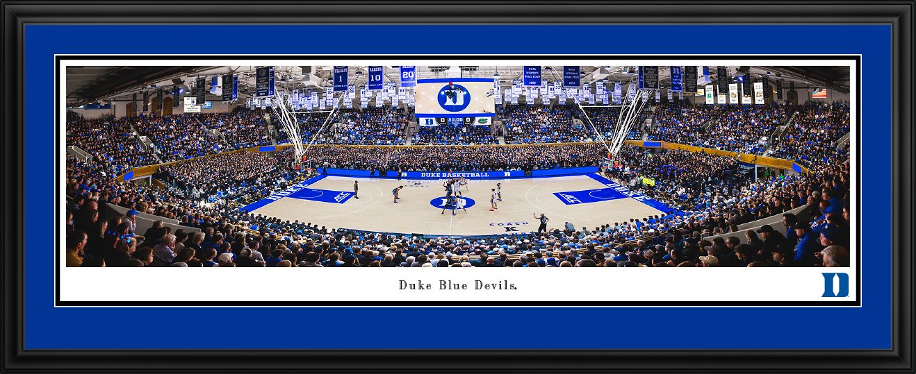 Blakeway Panoramas Duke Basketball Panoramic Wall Art Double Mat Frame
