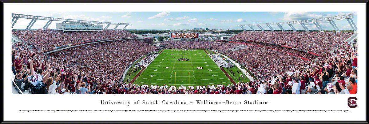 Blakeway Panoramas South Carolina Football Panoramic Wall Art Standard Frame