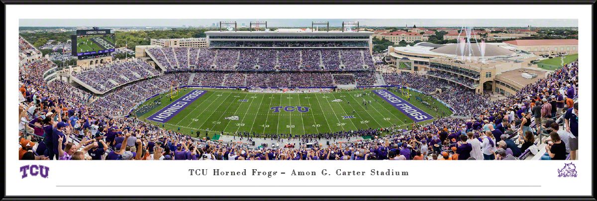 Blakeway Panoramas TCU Football Panoramic Wall Art Standard Frame
