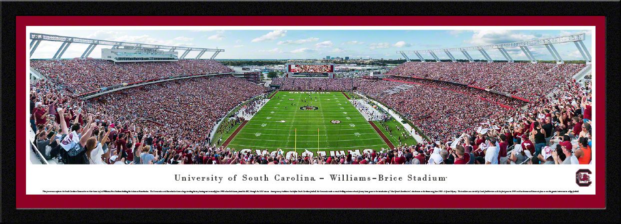 Blakeway Panoramas South Carolina Football Panoramic Wall Art Single Mat Frame
