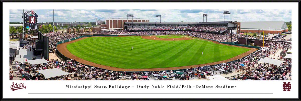 Blakeway Panoramas Mississippi State Football Panoramic Wall Art Double Mat Frame