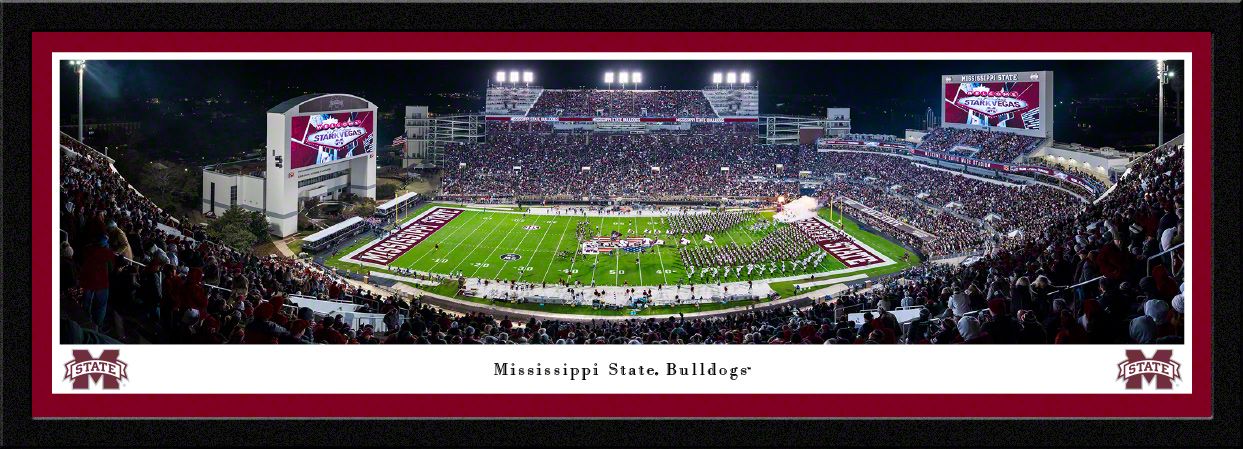 Blakeway Panoramas Mississippi State Baseball Panoramic Wall Art Standard Frame