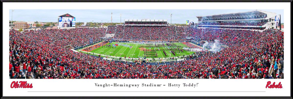 Blakeway Panoramas Mississippi Football Panoramic Wall Art Standard Frame
