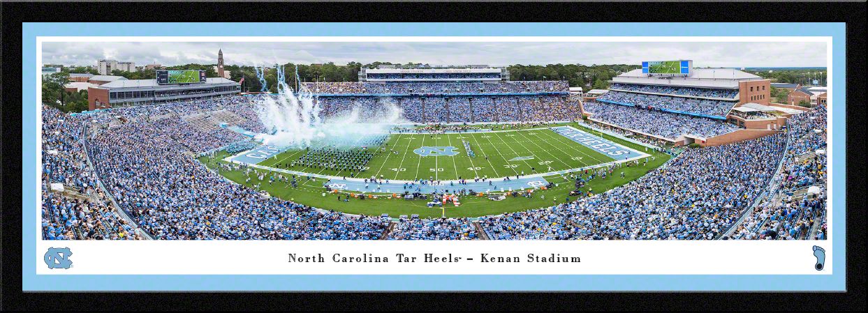 Blakeway Panoramas North Carolina Football Panoramic Wall Art Single Mat Frame
