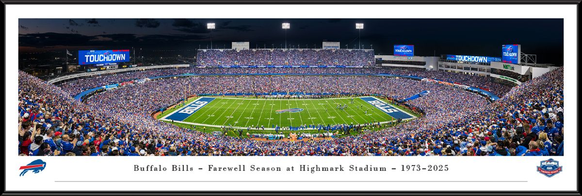 Blakeway Panoramas Buffalo Bills Framed Panoramic Wall Art - Standard Frame