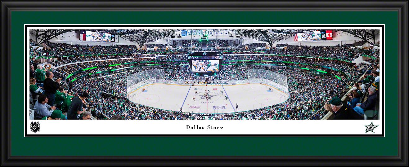 Blakeway Panoramas Dallas Stars Double Mat Panoramic Wall Art Deluxe Frame