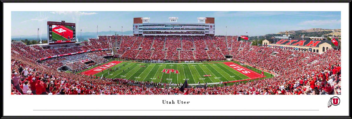 Blakeway Panoramas Utah Football Panoramic Wall Art Standard Frame