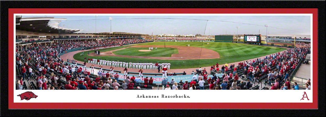 Blakeway Panoramas Alabama Football Panoramic Wall Art Single Mat Frame