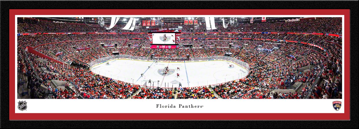 Blakeway Panoramas Florida Panthers Single Mat Panoramic Wall Art Select Frame